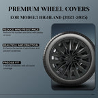 4PCS For Tesla Model 3 Highland 2023-2026 Turbine Wheel Cover 18 Inch Car Replacement Automobile Hub Cap Full Rim Car Acces CM World