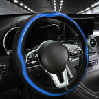 PU Leather Car Steering Wheel Cover Universal Carbon Fiber Steering Wheel Covers Car Decoration Accessories 38cm Steering Covers CM World