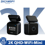 ZKCAMSPY Mini Car DVR 2K Tiny Dash Cam WiFi APP Control Night Vision 24 Parking Loop Recording G-Sensor Video Recorder Dashcam