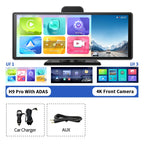 Imagebon 10.26"/11.4" 4K Dash Cam ADAS Wireless CarPlay Android Auto Car DVR Camera AUX 5G WiFi GPS Navigation Video Recorder