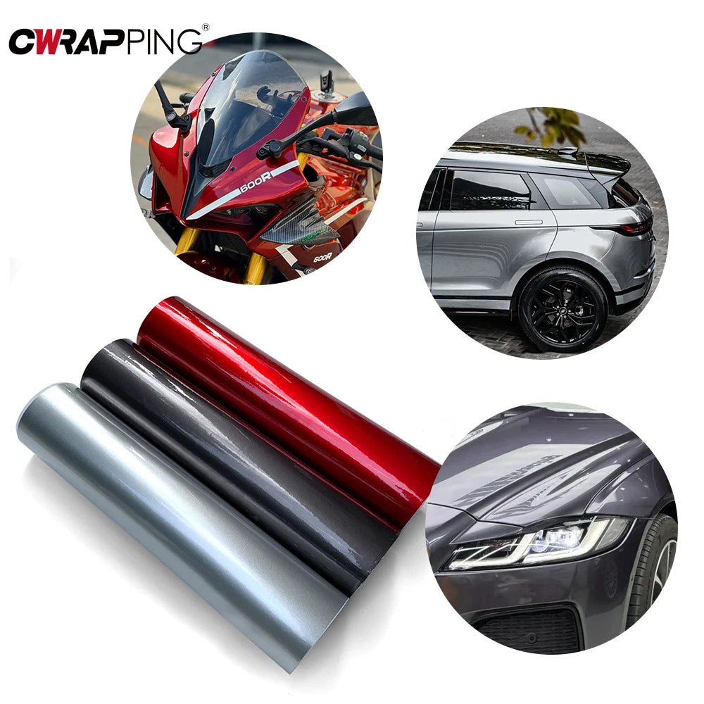 Car Vinyl Wrap Covering Film Car Decal High Glossy Auroral Films Change Color Stickers Vehicle Wrap Film for Auto Accessories Car Mobile World