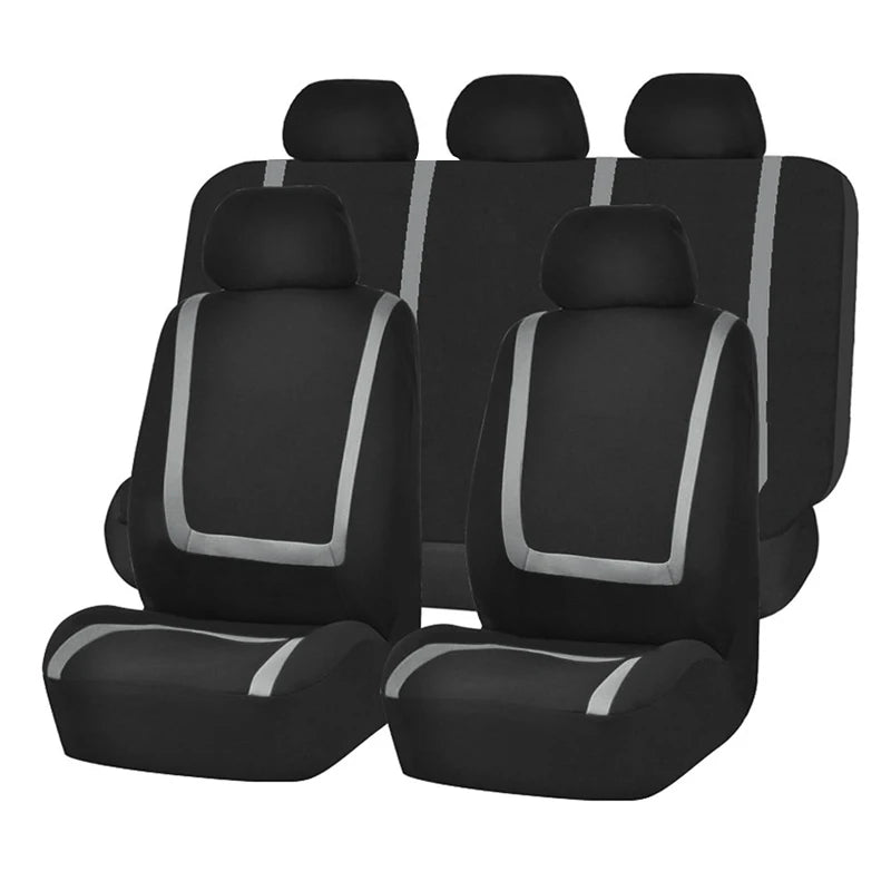 Universal Stripe Style Polyester Fabric Car Seat Covers car Leather Seat Covers CM World