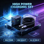 New Fast Charger Compatible With Anker 33W Black 1A1C Dual Port US Standard 100V-240V + C‑C Cable