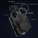 Case For iPhone 17 16 15 14 13 12 Pro Max Air 16e 16 15 14 Plus colorful Ring Bracket Magnetic Holder Cover Shockproof Armor