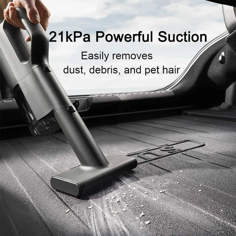 MIJIA Car Vacuum Cleaner 21kPa Suction,2400mAh Battery,Type-C Fast Charg,150mL Dust Cup,For Home Wireless Vacuum Cleaners Car Mobile World