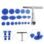 Car Dent Repair Puller Remove Dents Suction Cup Tool With 18pcs Plastic Glue Tabs T-Handle Dent Remover Car Accessories