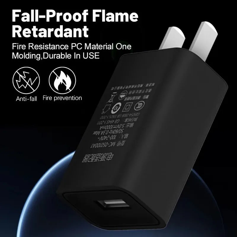 USB Wall Charger USB-A 5V 1A AC Power Adapter US Plug for iPhone 16 Samsung Xiaomi Console Camera Travel Charging Phone Adapters