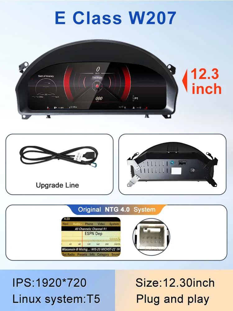 STWEI 2024 New Lcd Digital Dashboard Cluster Digital Speedometer For Mercedes Benz A Class W176 GLA CLA  C117 GLC W205 W212 W207 CM World
