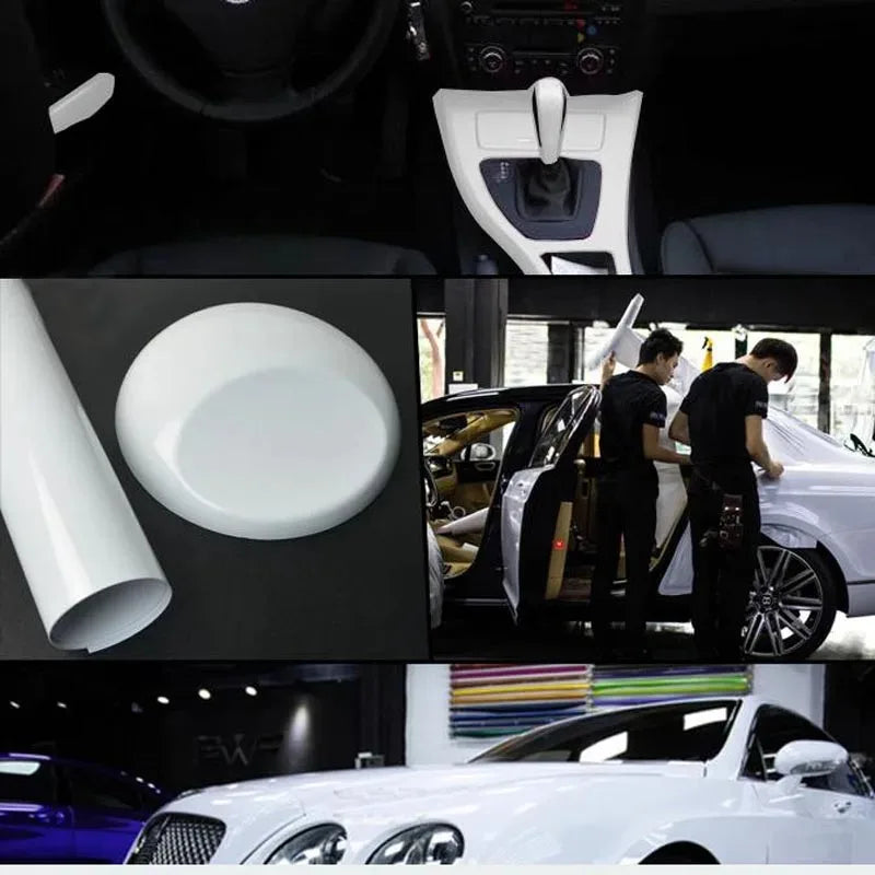 152cm Vinyl Wrap Stickers Covering Film Car Glossy Body Foil Decal Motorcycle for BMW E46 Tesla Model Y Toyota Auto Accessories