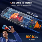 3PCS Dust-Free Install HD Screen Protector For Samsung Galaxy S26 Ultra S25 S24 Ultra Full Cover Tempered Glass Film Supports Fingerprint Unlock