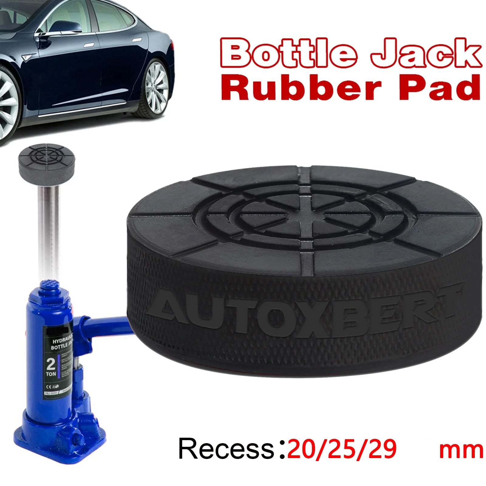 Universal Bottle Jack Rubber Pad Anti-slip Adapter Support Block Car Lift Tool 2 - 10 Ton Bottle Jacks Jacking Points Repair New CM World