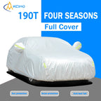 New 190T Car Cover Outdoor Protection Full Exterior Snow Cover Sunshade Dustproof Protection Cover Universal for Hatchback Sedan Car Mobile World