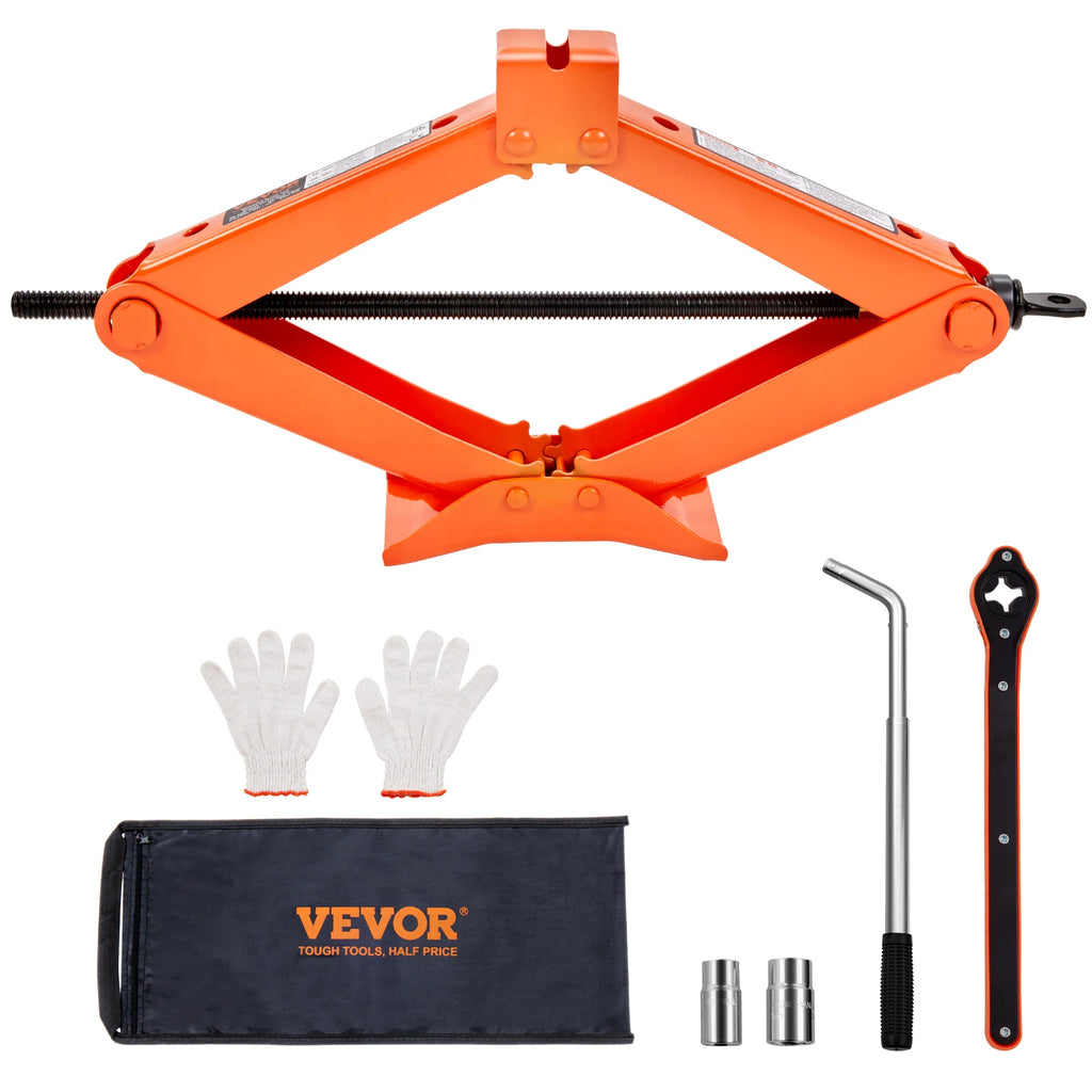 SucceBuy Scissor Jack 2.5Ton/5512 lbs Scissor Car Jack 3.7"-17.1" Lifting Range Scissor Lift Jack Portable Tire Jack for Car Etc CM World