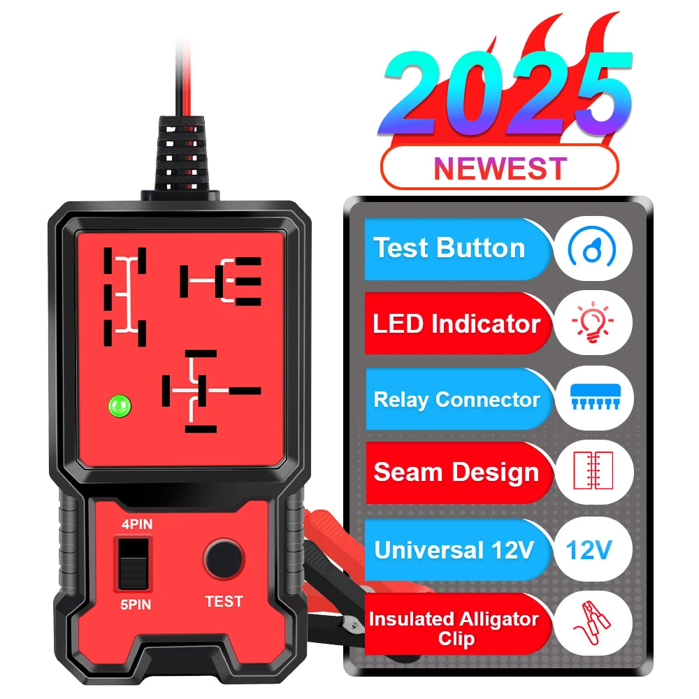 LED Indicator Light Car Battery Checker Electronic Test Car Relay Tester Diagnostic Tools Automotive Accessories Universal 12V CM World