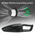 Portable Car Vacuum Cleaner High Suction Dry and Wet Dual-use  Vacuum Powerful Mini Vacuum Cleaner Suitable for Car Interiors CM World