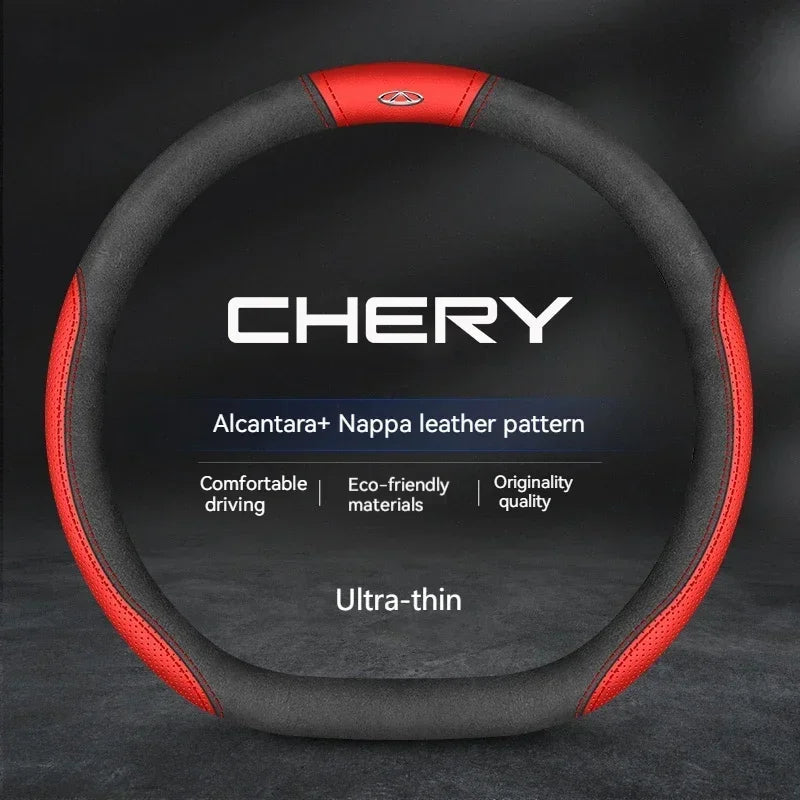 Suitable for Chery Series Arrizo Tiggo 7 4 3 5 Pro 8 Plus Car Suede Steering Wheel Cover Auto Accessories CM World