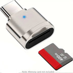 Type C OTG To TF Adapter Micro-SD Memory Card Reader Compatible with Laptops, Tablets, and Smartphones , with chain port Car Mobile World