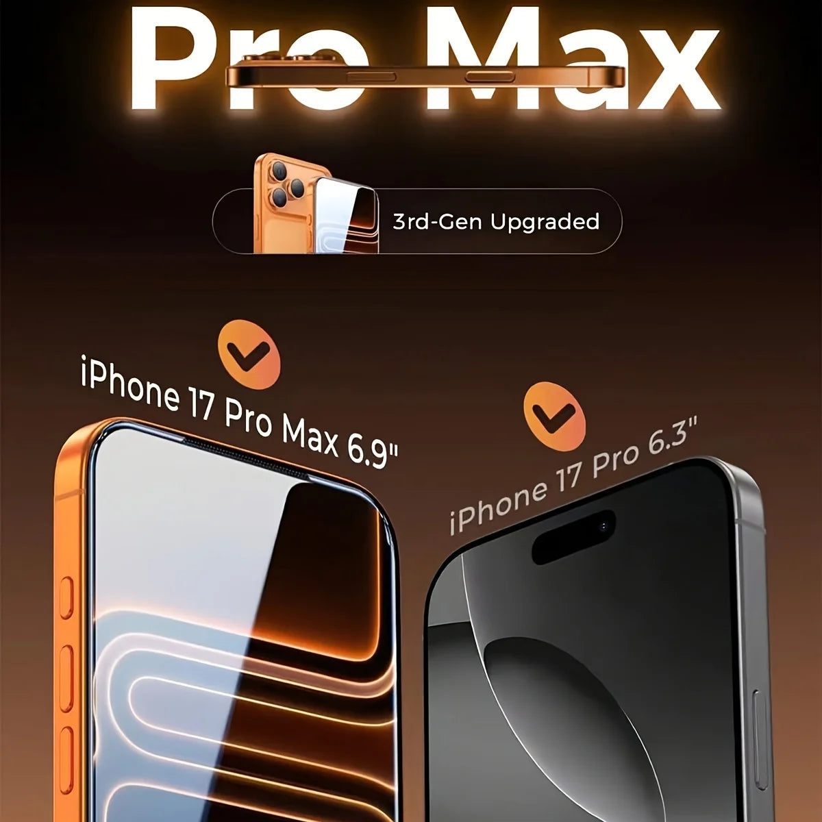 3 Pcs Tempered Glass For iPhone 17 16 15 14 13 12 11 Pro Max Plus Mini Curved Full Cover Screen Protector Car Mobile World