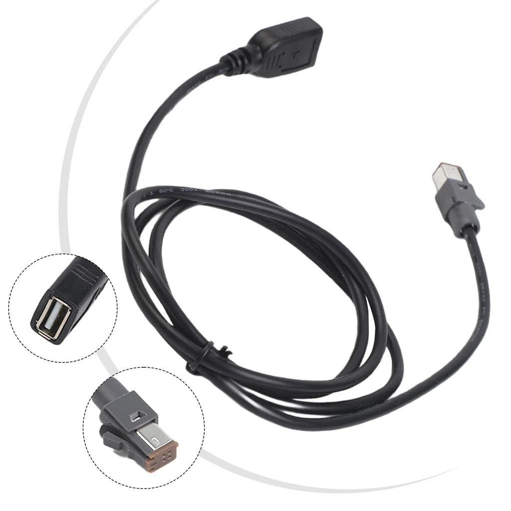 Car Audio System Media Playback Car USB Adapter Media Transfer Practical Design Wear-Resistant 100cm Cable Length