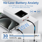 Vention Power Bank 30000mAh PD 22.5W Fast Charging Phone External Battery Powerbank Charger for Xiaomi Poco iPhone Samsung iPad Car Mobile World