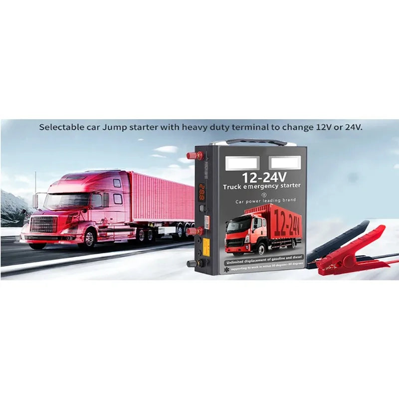 12 24 Volt Car Truck Jump Starter 42000mah Portable Power Bank Emergency Tool Battery Booster Truck Jump Starter