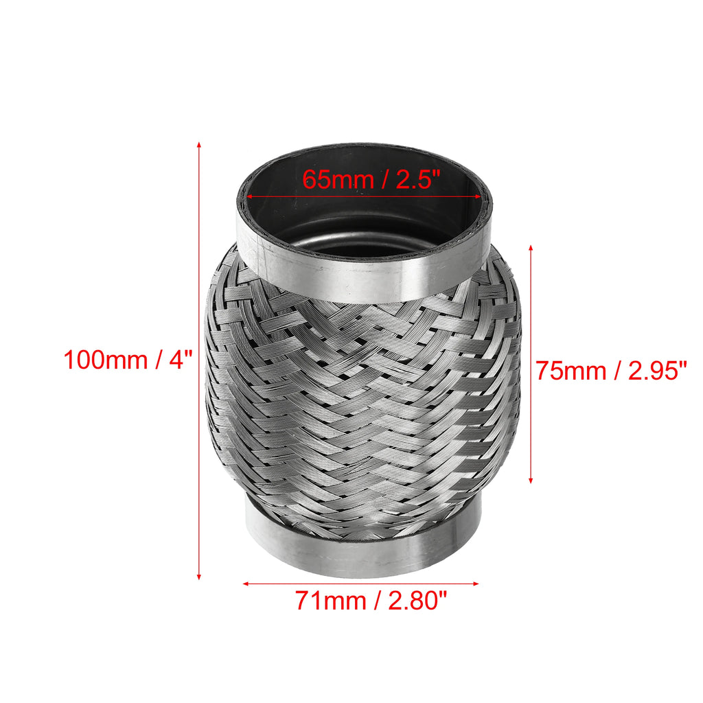 UXCELL 51x55x252mm 51x57x150mm 58x63x250mm Car Exhaust Tube Telescopic Flexible Stainless Steel Muffler Pipe Connector