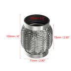 UXCELL 51x55x252mm 51x57x150mm 58x63x250mm Car Exhaust Tube Telescopic Flexible Stainless Steel Muffler Pipe Connector