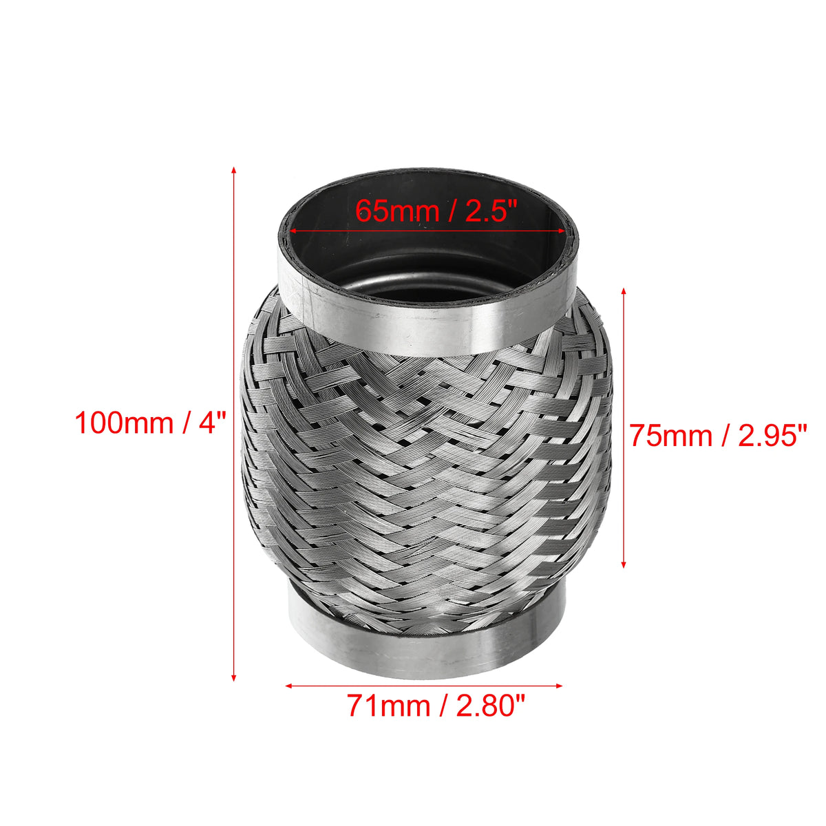 UXCELL 51x55x252mm 51x57x150mm 58x63x250mm Car Exhaust Tube Telescopic Flexible Stainless Steel Muffler Pipe Connector