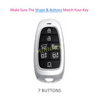 For Hyundai Silicone Car Remote Key Fob Case Cover Shell Santa Fe Palisade Tucson Nexo Sonata 2023 7 Buttons CM World