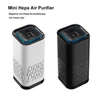MINI HEPA Air Purifier Remove Smoke Odor Formaldehyde Negative Ion Air Cleaner for Car Bedroom Aromatherapy Purification Car Mobile World