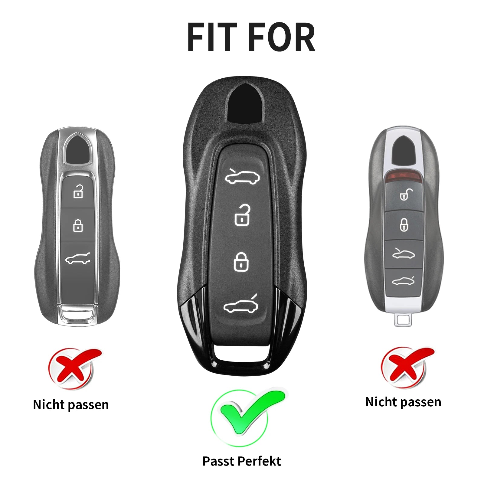 Key Fob Cover for Porsche EV 2025 With Key Chain Key Fob Case for Taycan 2022 Key Protector for Macan Ev Smart Accessories 2024 CM World