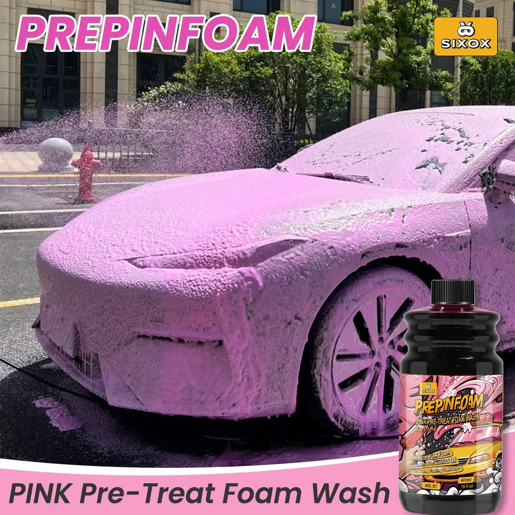 Pink Magic Foam Car Wash Shampoo Car High Concentration Sediment Pre-washed Off Wash Car Wash Soap Super Foam Cleaner X1 ﻿ CM World