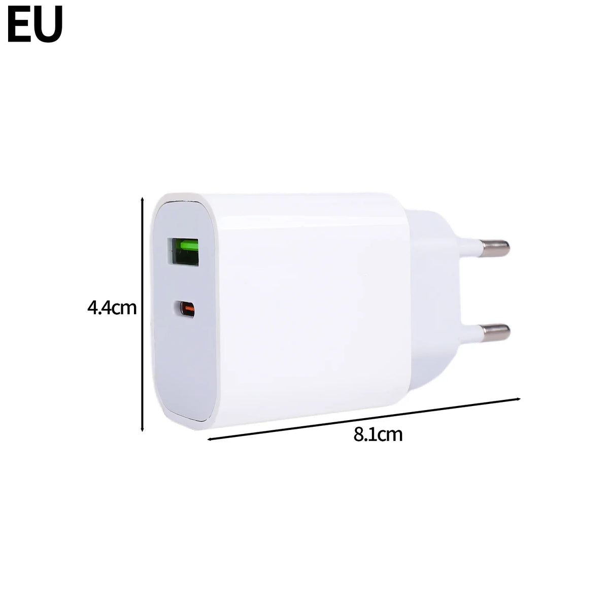 5V 2.4A Universal USB PD Fast Charger For iPhone 15 iPad Samsung Xiaomi Huawei Tablet Laptop US EU Plug Dual Port Power Adapter