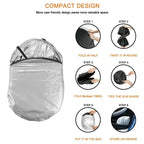 Car Windshield Sun Shade Foldable Aluminum Foil Sun Visor Auto Front Window Sunshade UV Protection For Most Cars SUV Truck