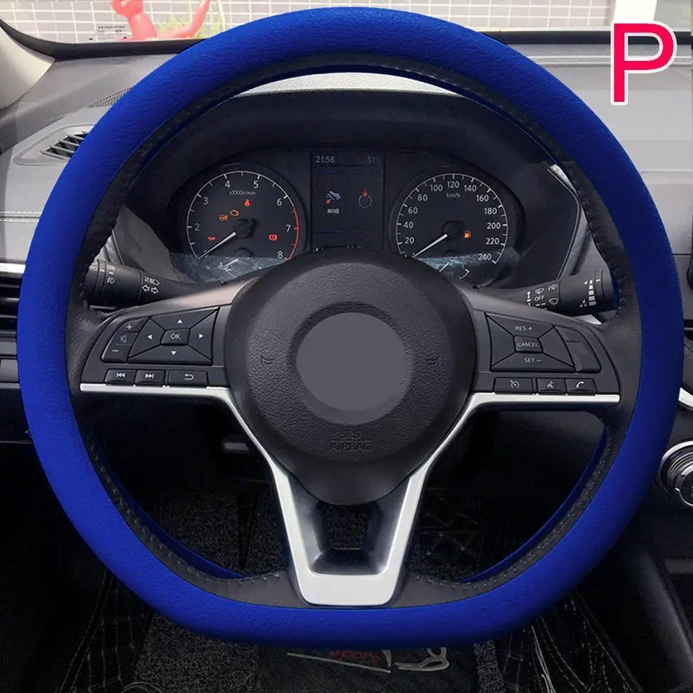 19 Color Car Silicone Steering Wheel Cover For Summer Fashion Sweat Absorbent Non-slip Handle Cover General DIY Parts CM World