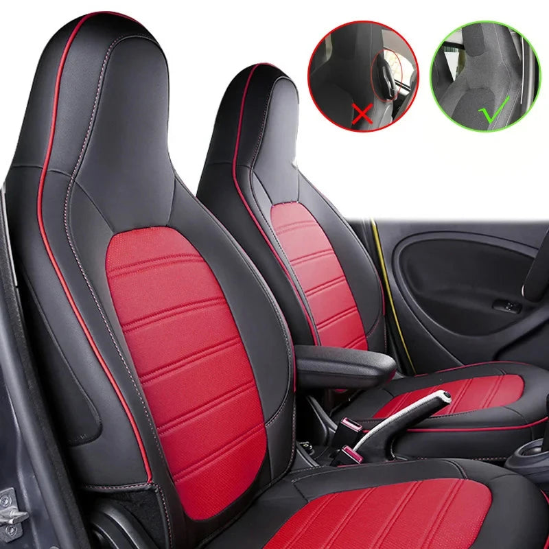 Custom For Smart 453 Fortwo 2015 - 2018 Car Seat Cover Four Seasons Breathable Cushion Decoration Interior Styling Accessories CM World