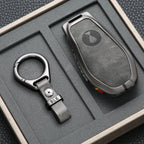 Car Key Case Cover for Denza N9 Smart Remote Key Protector Leather Car Key Case Cover Keychain Zinc Alloy Interior Accessories CM World