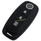 2 Buttons Silicone Car Key Case Cover Chain For Nissan X-Trail Qashqai Pathfinder Kicks Juke Ariya 2023 2024 2025 Matte Black CM World