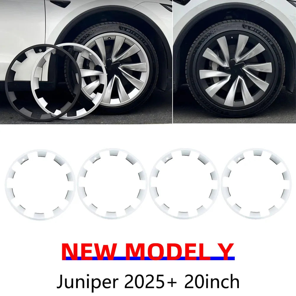For Tesla Model Y Juniper 2025 Wheel Guard Protector Cover 20 Inch Rim Wheel Hub Protection Patch ABS Auto Exterior Accessories CM World