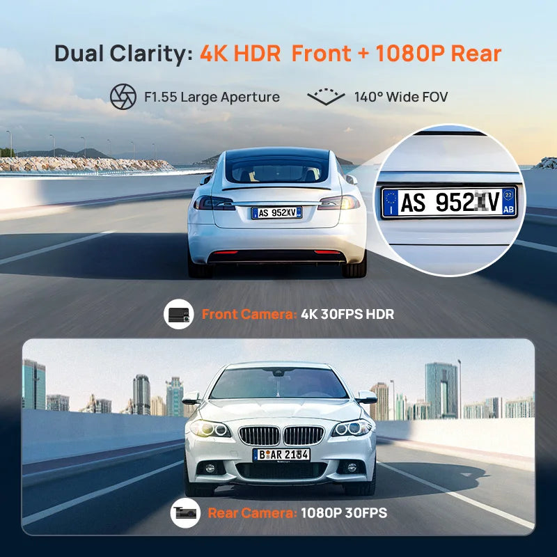 70mai 4K Dash Cam A800SE Upgraded Version of 70mai A800S Voice Control Supercapatior GPS ADAS Car DVR 70mai A800SE UHD Wifi 6 Car Mobile World