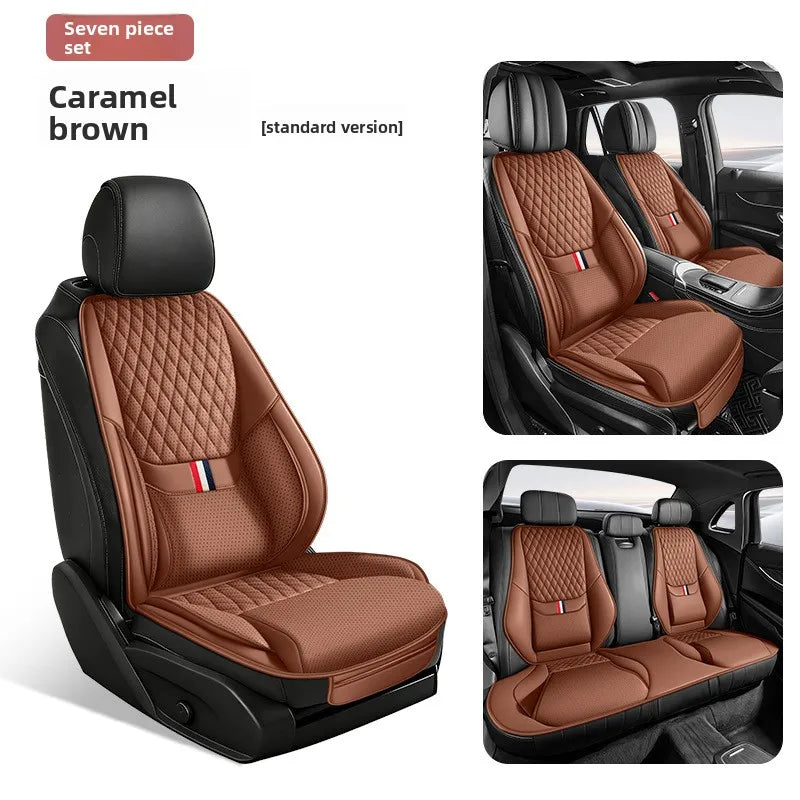 Universal Ergonomic Car Seat Cover Built-in 6cm Lumbar Support and Leg Bolster Breathable SUV Sedan Cushion Car Seat Protection
