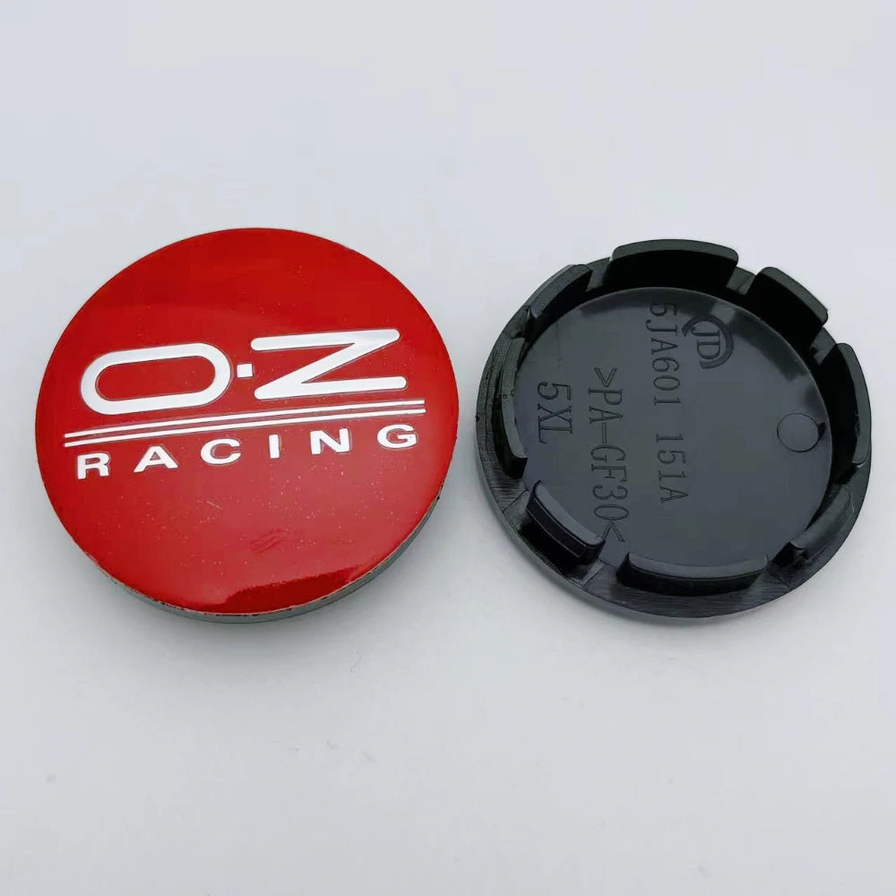 4pcs 56MM Inner Clips 51mm Car Wheel Center Hub Cap OZ Racing Logo Emblem Wheel Dust Cover Rim Hubcaps Replace Car Accessories
