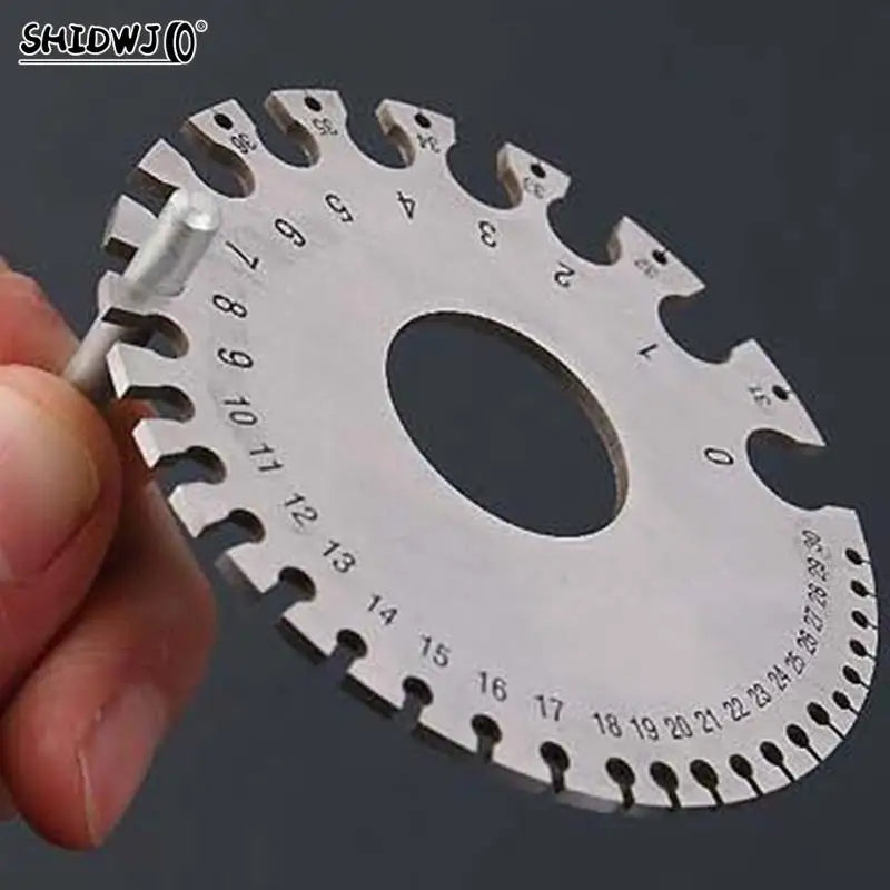 1pcs 0-36 Round AWG SWG Wire Gauge Thickness Ruler Gauge Diameter Stainless Steel Measurer Tool Welding Inspection Wire Gauge CM World