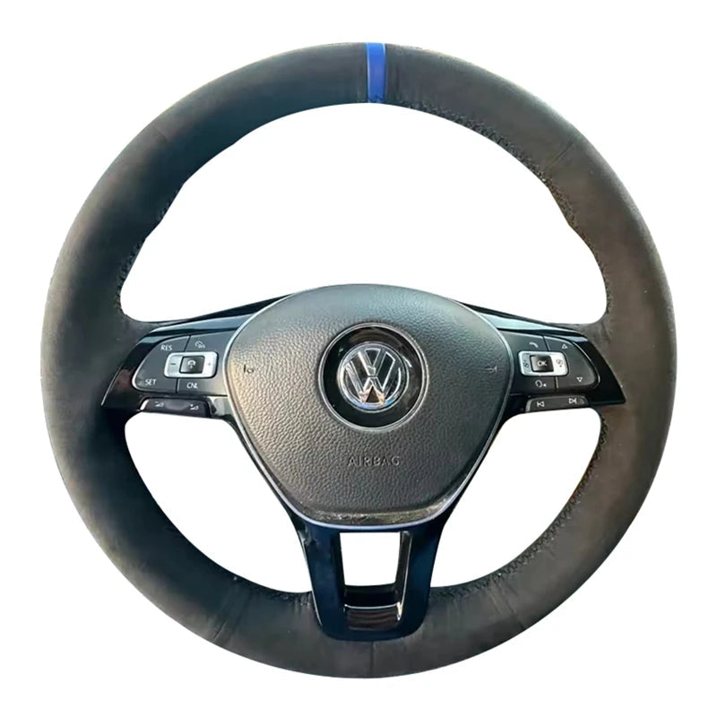 Car Steering Wheel Cover For Volkswagen VW Amarok T6 California Caravelle Kombi Multivan Transporter Golf Mk7 Sharan Polo Jetta CM World