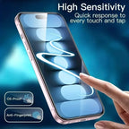 5P Ultra HD Full Coverage Tempered Glass Screen Protectors, Compatible with iPhone 18/18 Pro/18 ProMax/17Pro Max/17/16 Pro Max/16 Pro/16 Plus/16/15 ProMax. Features Anti-fingerprint & Dust-proof Performance, Case-friendly Des