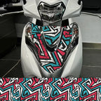 Cartoon Graffiti Painting Car Film Wrap Waterproof Modification Cover Scratches Stickers for Auto Bicycle Motorcycle Skateboard Car Mobile World