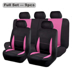 Four Seasons Polyester Fabric 5 Seats Universal Car Seat Cover Full Set CM World