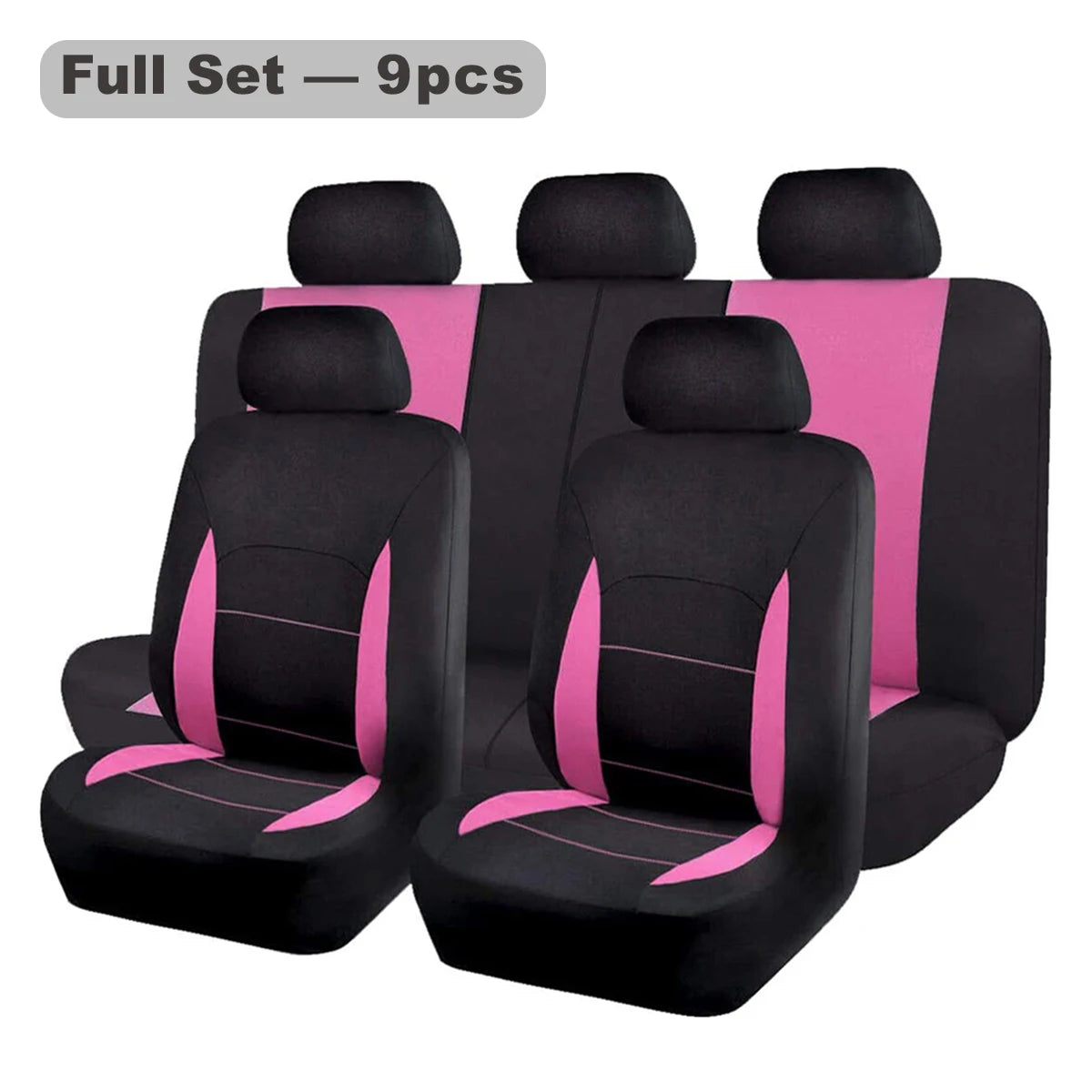 Four Seasons Polyester Fabric 5 Seats Universal Car Seat Cover Full Set CM World