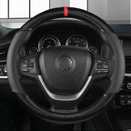 Universal D Shape Car Steering Wheel Cover Breathable Anti Slip Car Decoration Suitable 37-38cm Steering Wheel Cover Accessories