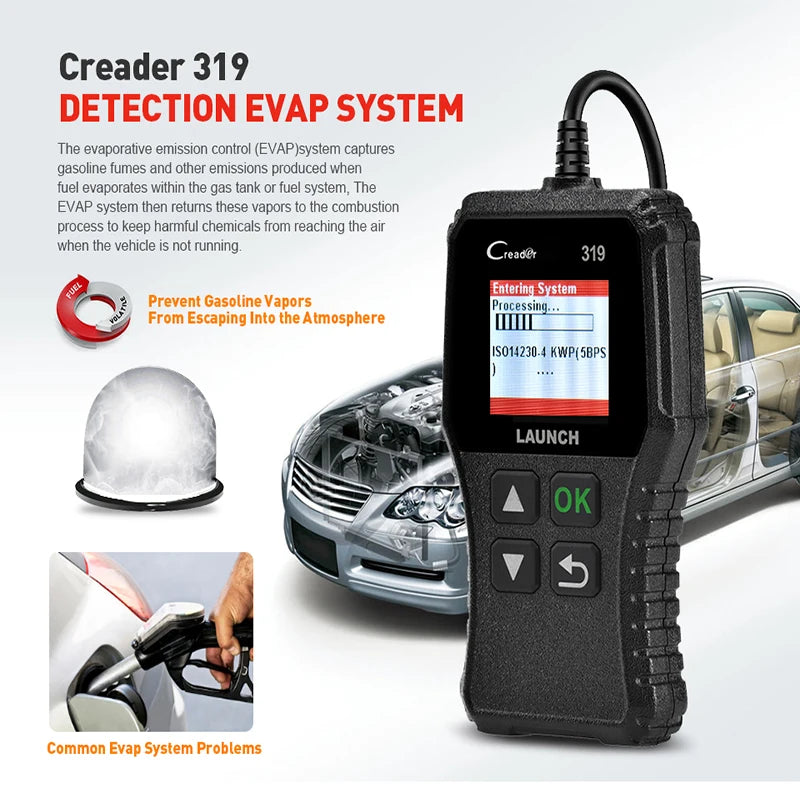 Launch X431 Creader 319 CR319 Auto Code Reader OBD2 Scanner Full OBDII EOBD Automotive Tools Obd2 Diagnostic Tool Professional Car Mobile World